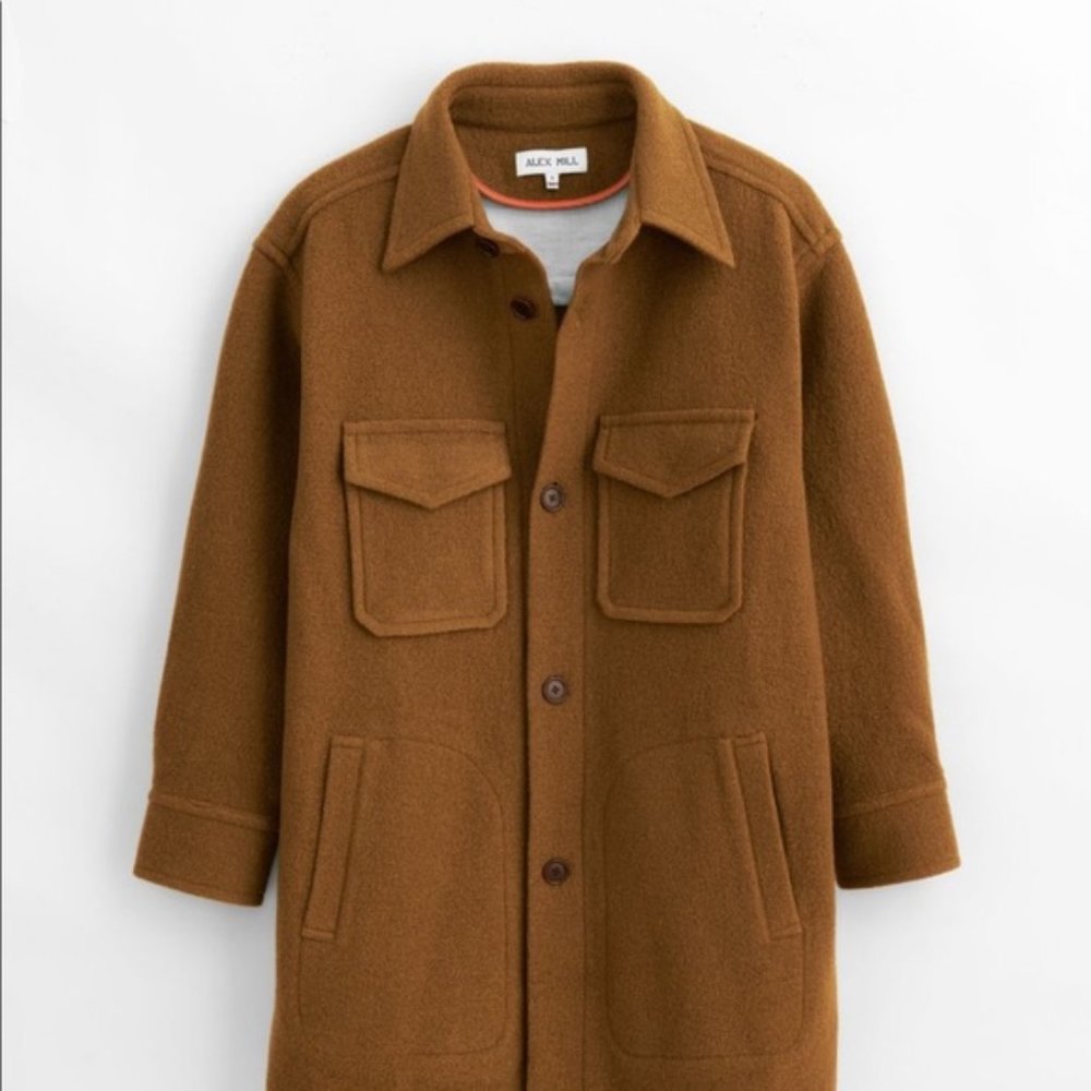 ISO Alex Mill Oversized Shirt Jckt in Boiled Wool